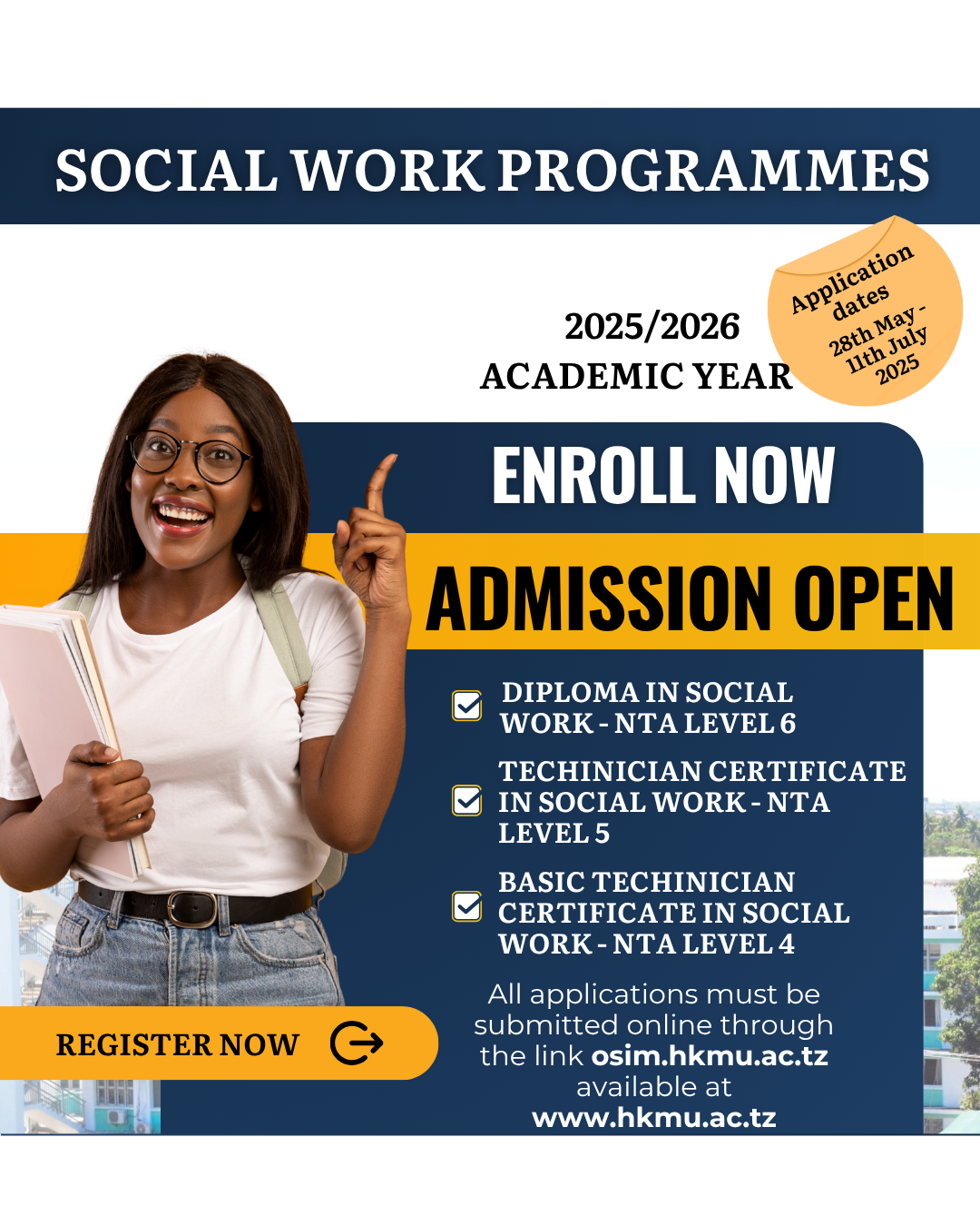 Social Work Programmes Advert 2025-2026
